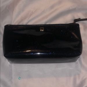 Blue sparkly glitter Kate Spade pouch rare lk new